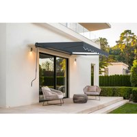 Einteilige Markise vecchio 2,5 m x 2 m - Premium-Leinwand 320g/m² Grau von CAZEBOO