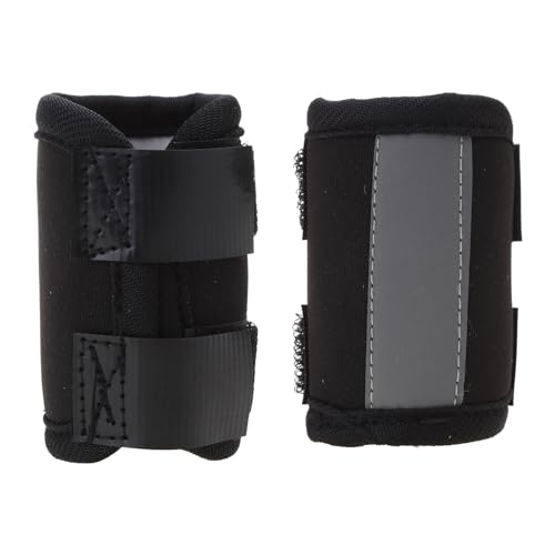 CAZSTYK 2 x reflektierende Hunde-Fleece-Ellenbogenbandagen für die Erholung des Knöchels zur Erholung des Vorderbeins, Haustier-Knieschoner von CAZSTYK