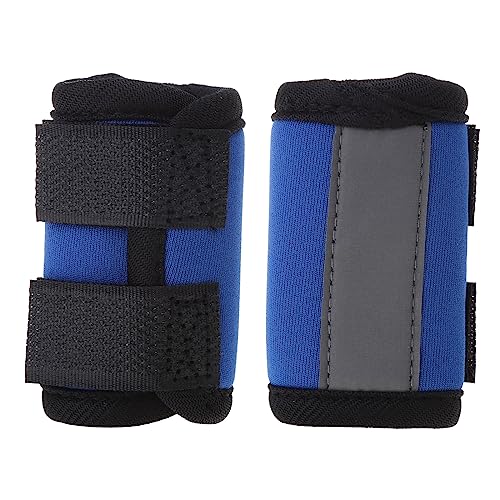 CAZSTYK 2 x reflektierende Hunde-Fleece-Ellenbogenbandagen für die Erholung des Knöchels zur Erholung des Vorderbeins, Haustier-Knieschoner von CAZSTYK
