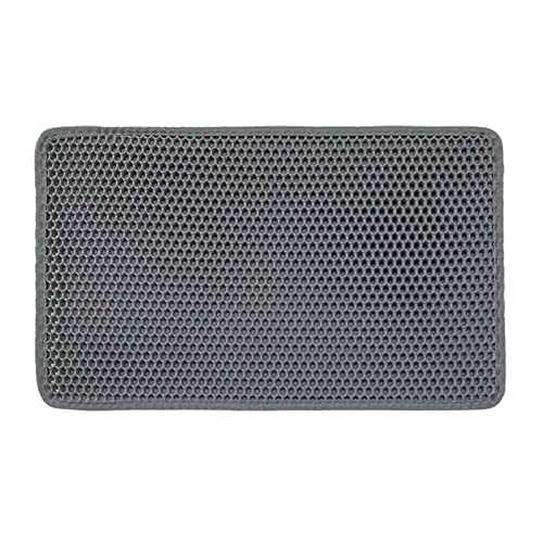 CAZSTYK Katzentoilettenmatte mit Wabenmuster, doppellagiges Design und Wasserstreukontrolle, waschbar, XS-XXL von CAZSTYK