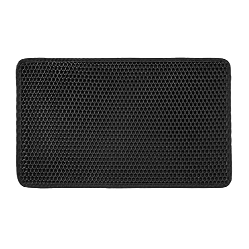 CAZSTYK Katzentoilettenmatte mit Wabenmuster, doppellagiges Design und Wasserstreukontrolle, waschbar, XS-XXL von CAZSTYK