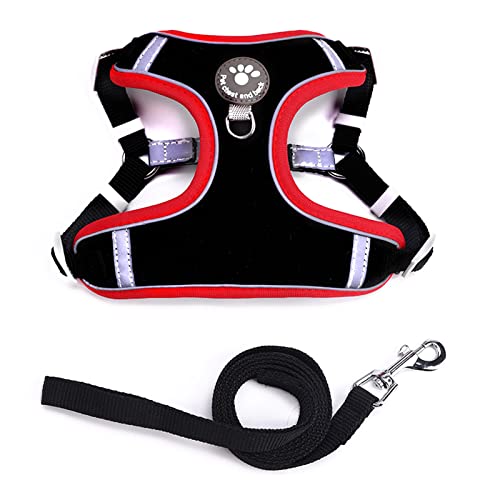 Große Hundeweste, verstellbar, atmungsaktiv, Rückseite mit reflektierenden Streifen, für den Außenbereich, bunte Gurte, Haustierleine von CAZSTYK