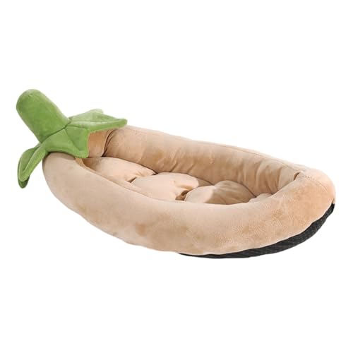 Halbgeschlossenes Haustierbett, weiches Plüsch, Schlafunterlage für kleine Katzen und Hunde, waschbare Matratze, Haustierbett mit weichem Futter von CAZSTYK