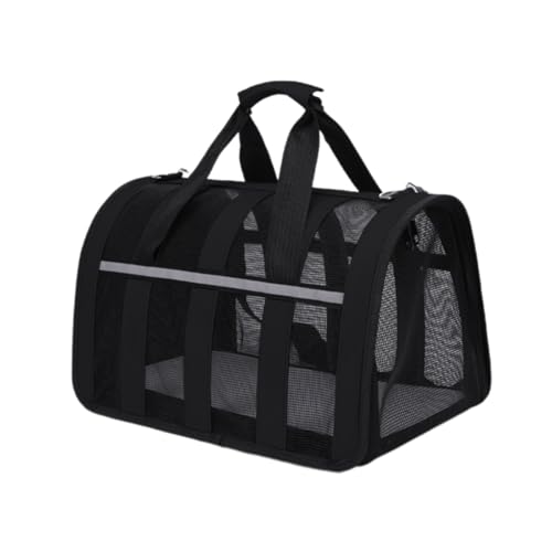 Haustier-Handtasche, weich, großes Fassungsvermögen, mit Riemen, atmungsaktiv, Haustier-Tragetasche, Sightseeing-Tasche von CAZSTYK