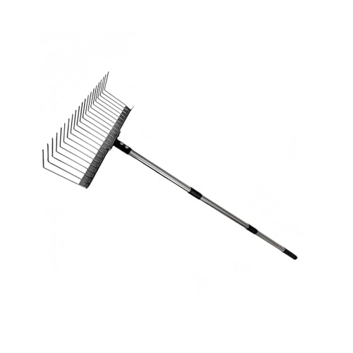 Kompaktes Stahl-Gartenrechen-Werkzeug, ergonomischer Griff für komfortable Entfernung von Steinschutt in engen Stadtraum, Stahlrechen von CAZSTYK