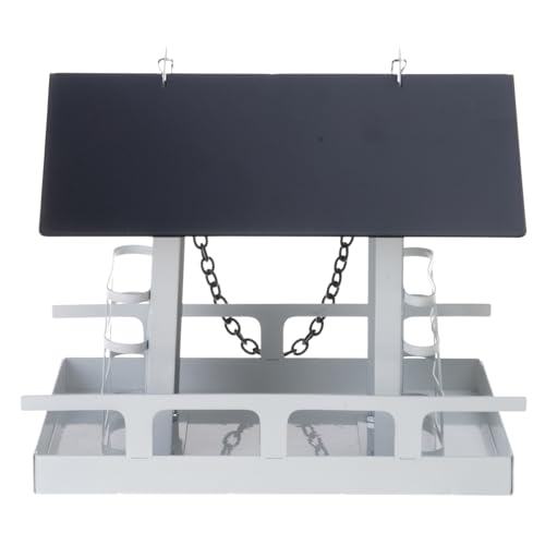 Robuster Vogelfutterspender aus Metall für den Außenbereich, hängende Futterstation, große Kapazität, für Garten und Hinterhof, Gartendekoration, Futterstation Robuster Vogelfutterspender aus Metall für den Außenbereich, hängende Futterstation, große Kapazität, für Garten und Hinterhof, Gartendekoration, Futterstation von CAZSTYK