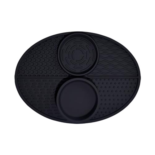 Silikon-Hunde-Leckmatte für Haustiere, langsames Füttern, Silikon-Doppelnapf für Katzen, Saugnapf, Futter-Trainingspad für große Hunde, mit Saugnapf von CAZSTYK