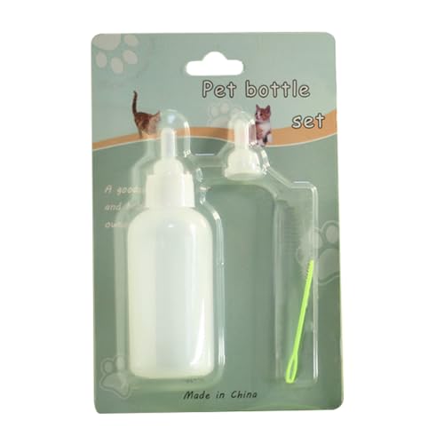 Stillflaschen-Set für Haustiere, 4-teiliges Set, Silikon-Reinigungsbürste, 57 ml, für Milch-Futterflaschen für Neugeborene, Welpen, Kätzchen Stillflaschen-Set für Haustiere, 4-teiliges Set, Silikon-Reinigungsbürste, 57 ml, für Milch-Futterflaschen für Neugeborene, Welpen, Kätzchen von CAZSTYK