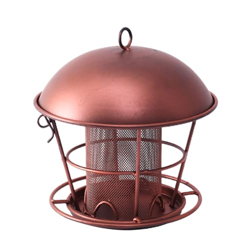 Wasserdichter Vogelfutterspender aus Schmiedeeisen, für den Außenbereich, Hinterhof, Garten, hängende Hausform für wilde, dekorative Hinterhof-Vogelfutterspender von CAZSTYK