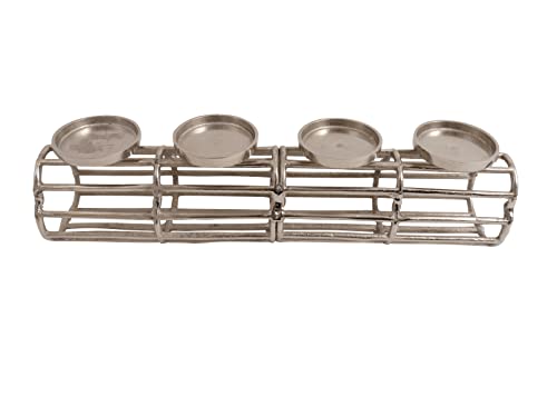 Adventskranz Kerzenhalter Aluminium Silber Metall 51 x 13 cm Weihnachten Adventskranz Kerzenhalter Aluminium Silber Metall 51 x 13 cm Weihnachten von CB Home & Style