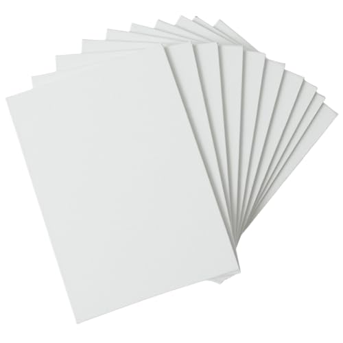 CB Home & Style 10er Pack Malpappe Malkarton Leinwandkarton vorgrundiert Baumwolle weiß (Weiß - 24x30cm) von CB Home & Style