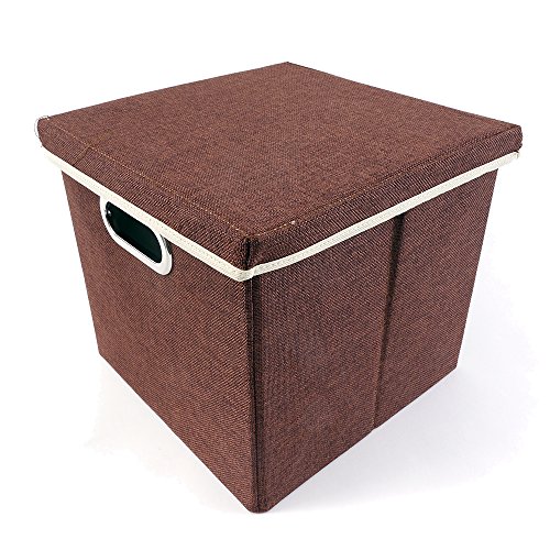 CB Home & Style Aufbewahrungsbox Faltbox mit Deckel und Griff Stoffbox 27 x 28 x 30 cm (Braun) von CB Home & Style