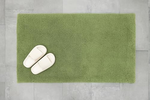 CB Home & Style Badematte Badteppich Badvorleger flauschig Duschmatte Duschteppich Antirutschmatte Badewannenmatte (Grün, 50x80cm) von CB Home & Style