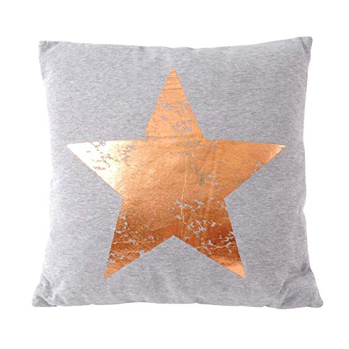 CB Home & Style Dekokissen Sterne 45 x 45 cm Grau-Bronze Kissen von CB Home & Style