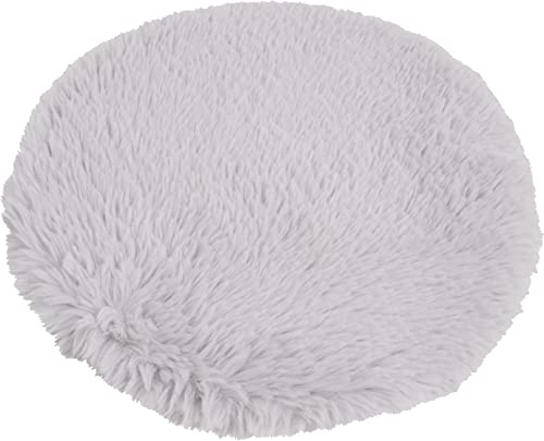CB Home & Style Kunstfell Dekofell Teppich rosa grau Taupe Creme Sitzkissen Lammfellimitat Felloptik Verschiedene Größen (Grau, 90 cm rund) von CB Home & Style