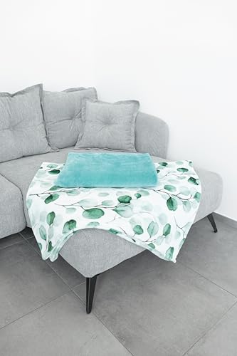 CB Home & Style Microfaser Flanell Kuscheldecke Wohndecke Eucalyptus 150x200cm (Eucalyptus) von CB Home & Style