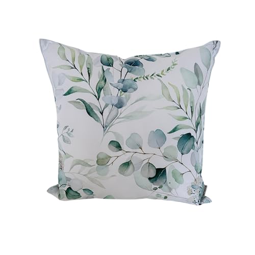 CB Home & Style Outdoor Garten Kissen Wasserabweisend Wasserfest 45 x 45 cm mit Füllung (Eucalyptus4) von CB Home & Style