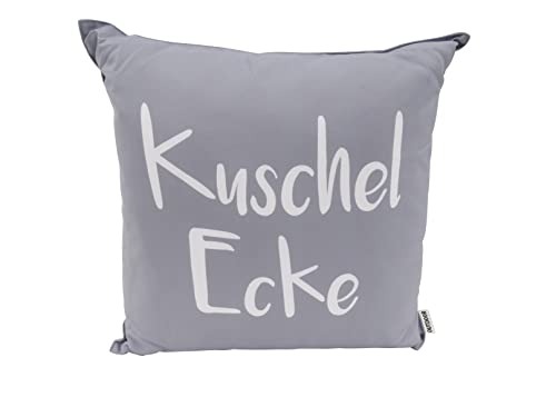 CB Home & Style Outdoor Garten Kissen Wasserabweisend Wasserfest 45 x 45 cm mit Füllung (KuscheleckegrauNEU) von CB Home & Style