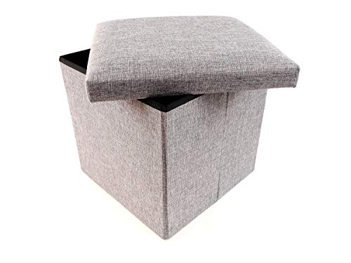 CB Home & Style Sitzwürfel Sitzhocker Stauraum Hocker Faltbar Aufbewahrung (40 x 40 x 36, Antrahzit) von CB Home & Style