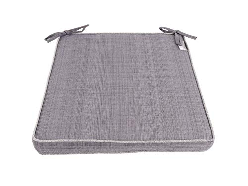 CB Home & Style Stuhlkissen Kissen Wasserabweisend Outdoor 40 x 40 cm (Leinendunkelgrau) von CB Home & Style