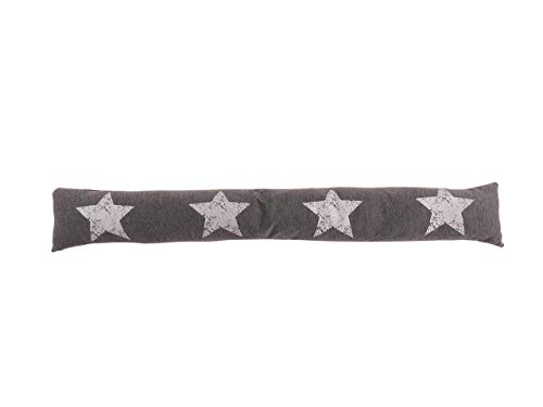 Zugluftstopper Türwindstopper Länge ca. 90 cm Windstopper (DunkelgrauSternesilber) von CB Home & Style