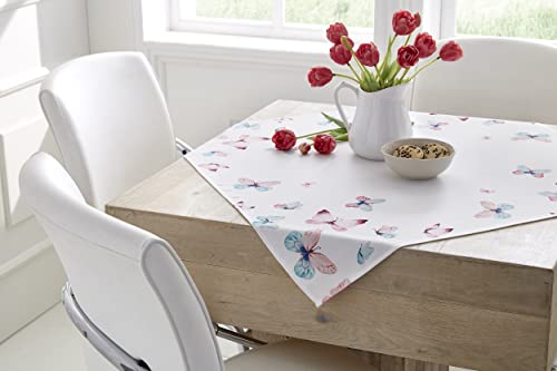 Tischdecke Tischläufer Frühling Ostern Tischläufer Frühling Schmetterlinge (80 x 80 cm, Schmetterlinge) von CB Home & Style