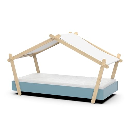 Cot Lodge | 223,2 x 105,5 x 129,7 cm | Blau-Weiß von CBA