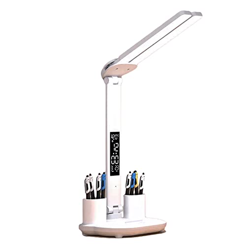 CBEI LED Schreibtischlampe,USB Ladefunktion Touch-Steuerung Tischlampe 3 Farben 5 Helligkeiten Augenschonendes Leselicht Nachttisch-Telefonhalter 3-in-1 LCD Kalender Temperaturalarm CBEI LED Schreibtischlampe,USB Ladefunktion Touch-Steuerung Tischlampe 3 Farben 5 Helligkeiten Augenschonendes Leselicht Nachttisch-Telefonhalter 3-in-1 LCD Kalender Temperaturalarm von CBEI