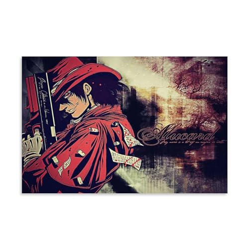 CBEJFGTX Anime Hellsing Lord of Vampires Alucard Wandkunst Bilddruck Moderne Familienzimmer Dekor 12x18inch(30x45cm) von CBEJFGTX