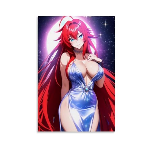 CBEJFGTX Anime High School Dxd Role Rias Gremory Fan Art Poster Dekorative Malerei Leinwand Wandkunst Wohnzimmer Poster Schlafzimmer Malerei 24x36inch(60x90cm) von CBEJFGTX