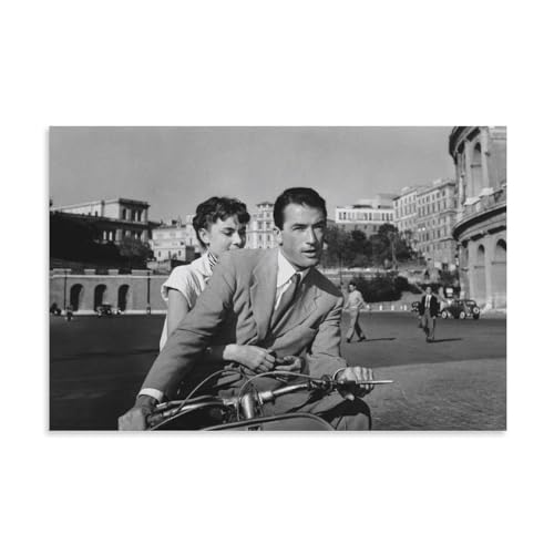 CBEJFGTX Audrey Hepburn Roman Holiday Wandkunst Bilddruck Moderne Familienzimmer Dekor 08x12inch(20x30cm) von CBEJFGTX