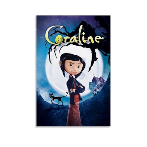CBEJFGTX Coraline And The Secret Door Main Character Poster Dekorative Malerei Leinwand Wandkunst Wohnzimmer Poster Schlafzimmer Malerei 12x18inch(30x45cm) von CBEJFGTX