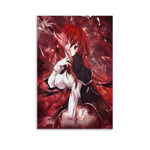 CBEJFGTX High School DxD Character Rias Gremory Poster Dekorative Malerei Leinwand Wandkunst Wohnzimmer Poster Schlafzimmer Malerei 12x18inch(30x45cm) von CBEJFGTX