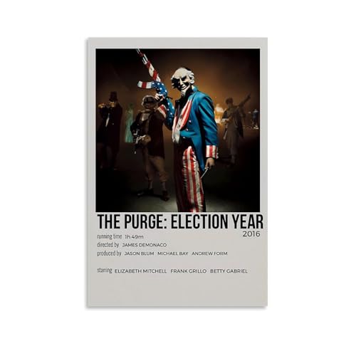 CBEJFGTX Movie The Purge Minimalist Art Poster Poster Dekorative Malerei Leinwand Wandkunst Wohnzimmer Poster Schlafzimmer Malerei 16x24inch(40x60cm) von CBEJFGTX