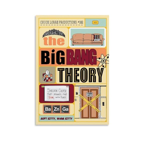 The Big Bang Theory Creative Art Poster Dekorative Malerei Leinwand Wandkunst Wohnzimmer Poster Schlafzimmer Malerei 12x18inch(30x45cm) von CBEJFGTX