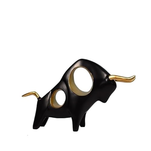 CBFGGOEUDFBS Dekorative Statuen for Wohnzimmer und Schreibtisch. Moderne Wohndekoration. Kreative Kunstwerke verleihen Ihrem Raum Charakter.(01-Black is a Bull.) von CBFGGOEUDFBS