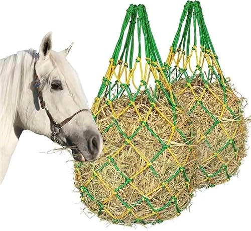 Heu-Futtertasche for Pferde, Netz for langsames Füttern von Pferden, Reise-Stalltasche, Heu-Eimer for Pferde, for Füttern und Verwalten von Haustierpferden, zur Reduzierung von Abfall(Light green) von CBFGGOEUDFBS