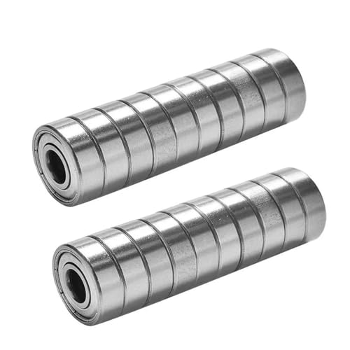 CBFMFVFROR 10–100 Stück 608ZZ Kugellager aus Kohlenstoffstahl, doppelt geschirmt, Miniatur-Rillenkugellager for Skateboards, 8 mm x 22 mm x 7 mm, ABEC-7(20PCS) von CBFMFVFROR