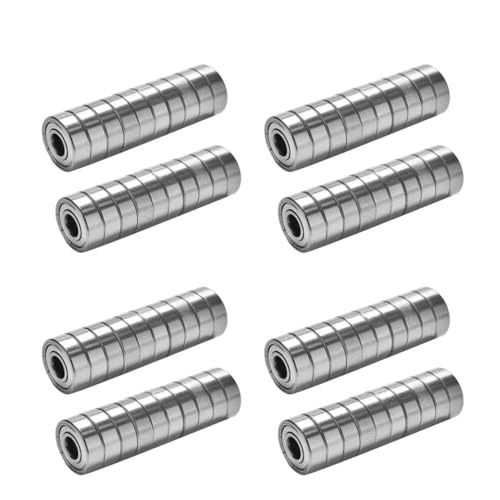 CBFMFVFROR 10–100 Stück 608ZZ Kugellager aus Kohlenstoffstahl, doppelt geschirmt, Miniatur-Rillenkugellager for Skateboards, 8 mm x 22 mm x 7 mm, ABEC-7(80PCS) von CBFMFVFROR