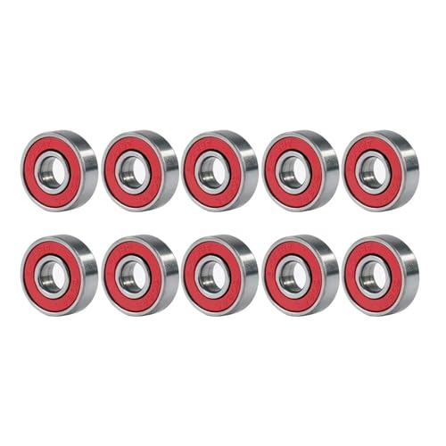 CBFMFVFROR 20/10 stücke Kugellager 608ZZ 685ZZ 688ZZ 608RS Rillenkugellager Miniaturlager for Skateboard Roller 3D Drucker Lager(608rs Red,20pcs) von CBFMFVFROR