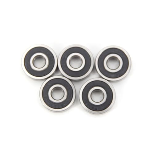 CBFMFVFROR 5 STÜCKE Chromstahl Kugellager 633 634 635 636 637 638 639 ZZ RS 3x13x5 4x16x5 5x19x6 6x22x7 7x26x9 8x28x9 9x30x10mm(Rubber cover,4x16x5mm) von CBFMFVFROR