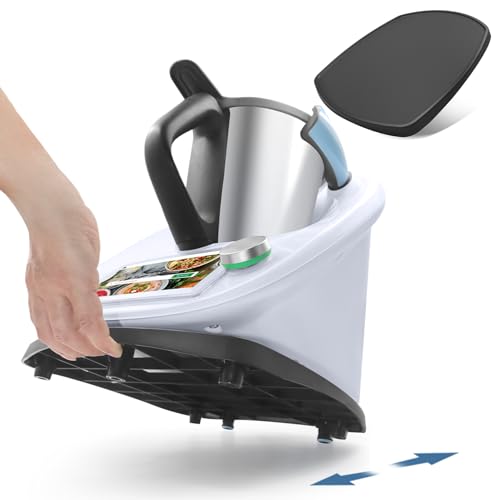 Gleitbrett für Thermomix TM6 TM5 MCC Thermomix Zubehör - Schnelles Bewegen Gleitbrett für Thermomix, Vorwerk Küchenmaschine Unterlage Brett, Verbessertes und verdicktes Material (Schwarz mattiert) von CBJEHIFEY