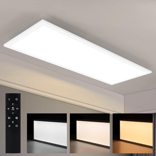 CBJKTX LED Panel Deckenleuchte Dimmbar - Flach Deckenlampe 80x30CM mit Fernbedienung Deckenpanel Lang 39W Weiß Küchenlampe Modern Tageslichtlampe Deck Bürolampe Rechteckig für Küche Schlafzimmer CBJKTX LED Panel Deckenleuchte Dimmbar - Flach Deckenlampe 80x30CM mit Fernbedienung Deckenpanel Lang 39W Weiß Küchenlampe Modern Tageslichtlampe Deck Bürolampe Rechteckig für Küche Schlafzimmer von CBJKTX