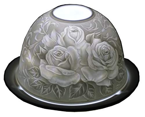 CBK-MS Dome Light Rosenstrauss Teelicht Windlicht Rosen Rosen Blüten Strauß Blumen von CBK-MS