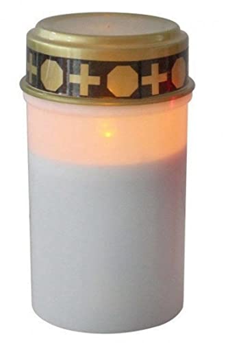 CBK-MS LED Grabkerze weiß flackernd 12 cm hoch Batteriebetrieb Grablicht LED Kerzen von CBK-MS