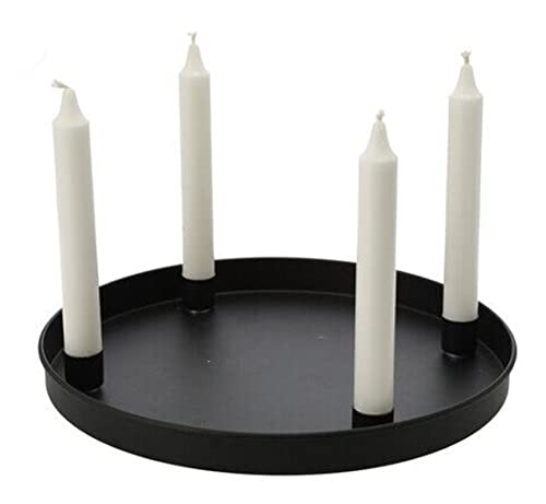 Metall Kerzenständer für 4 Stabkerzen Tablett mit magnetischen Kerzenhalter Tafelkerzen Kerzen Ständer von CBK-MS