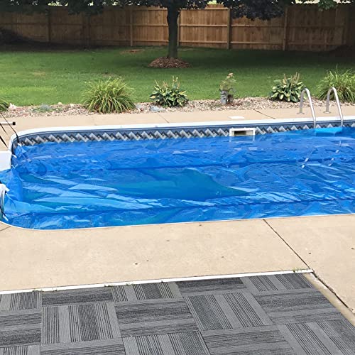 Blaue Solarabdeckung für eingelassenen Pool, große, robuste Wärmedämmfolie/Luftpolster-Wärmedecke für Whirlpool, Schwimmbad, Spa, 1 2 3,5 4,5 5,5 6,5 7 9 10 m, mit Ösen von CBLdF
