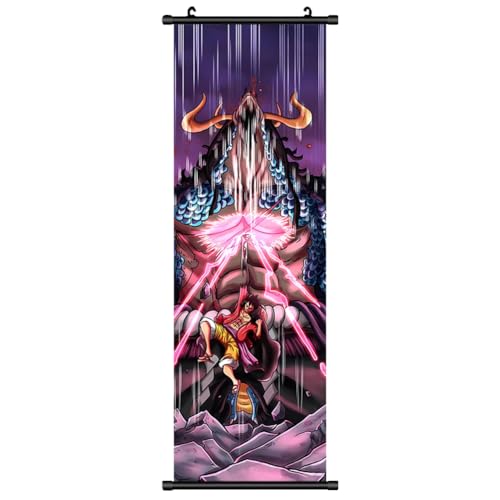 CBOSNF ONE PIECE Scrollen 30x90cm One Piece Anime Poster Scroll Anime Wandkunst Bilder Aufhängen Leinwand Gedruckt Rahmen Segeltuch Malerei Poster Decorative Wall Decor for Room Bedroom Home Living von CBOSNF