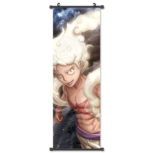 CBOSNF One Piece Poster Scroll, Anime Wandkunst Ästhetische Raumdekor Leinwand 25x75cm Poster Scroll Painting von CBOSNF