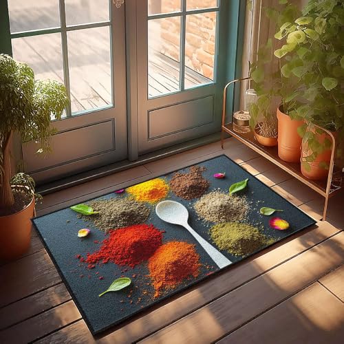 CBRT Große Fußmatte für den Außenbereich, Gewürze und Kräuter, angeordnet um einen Löffel, Fußmatte, Veranda, Herbstdekoration, allein zu Hause, 65 x 90 cm CBRT Große Fußmatte für den Außenbereich, Gewürze und Kräuter, angeordnet um einen Löffel, Fußmatte, Veranda, Herbstdekoration, allein zu Hause, 65 x 90 cm von CBRT